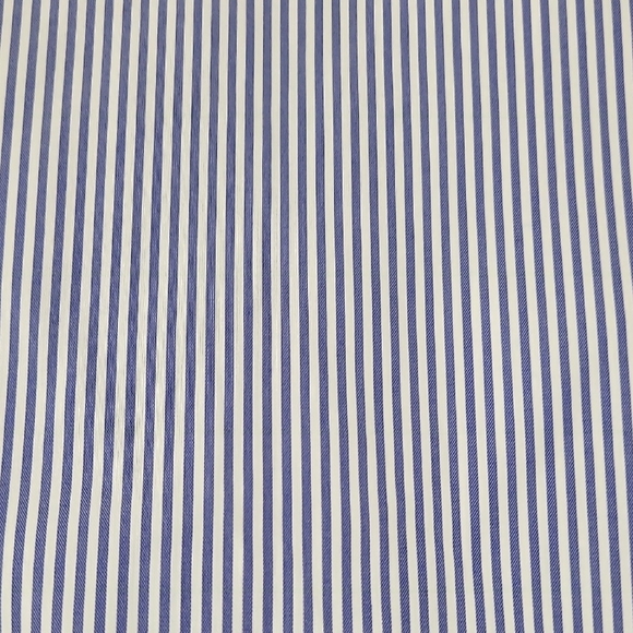 LIZ CLAIBORNE Career Wrinkle Free Blue & White Striped Long Sleeve Blouse Size L - Picture 3 of 13